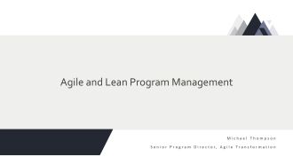 Agile And Lean Program Management PPT Summary VA