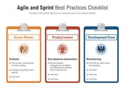 Agile and sprint best practices checklist