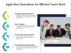 Agile best operations for efficient team work