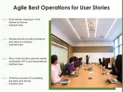 Agile best operations for user stories