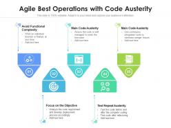 Agile best operations with code austerity