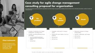 Agile Change Management Consulting Proposal For Organization Powerpoint Presentation Slides Graphical Adaptable