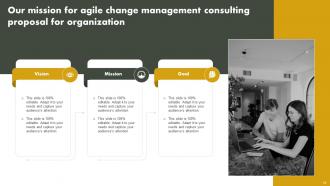 Agile Change Management Consulting Proposal For Organization Powerpoint Presentation Slides Image Pre-designed
