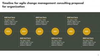 Agile Change Management Consulting Proposal For Organization Powerpoint Presentation Slides Unique Pre-designed