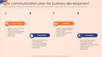 Agile Communication Plan For Business Development