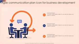 Agile Communication Plan Icon For Business Development