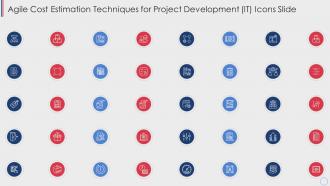 Agile cost estimation techniques for project development it icons slide