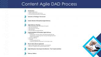 Agile dad process content agile dad process ppt inspiration example file