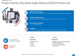 Agile delivery solution project name discipline agile delivery dad framework ppt good