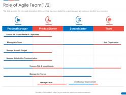 Agile Delivery Solution Role Of Agile Team Budget Ppt Powerpoint Presentation Styles