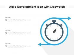 Agile development icon with stopwatch