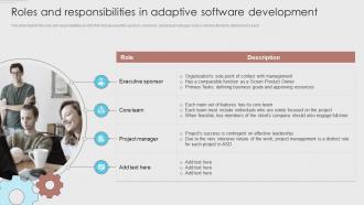 Agile Development Methodology Roles And Responsibilities In Adaptive Software Development