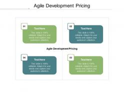 Agile development pricing ppt powerpoint presentation slides picture cpb