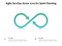 Agile devops arrow icon for sprint planning