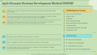 Agile Dynamic Systems Development Agile Information Technology Project Management
