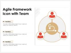 Agile framework icon with team