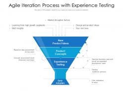 Agile iteration process with experience testing