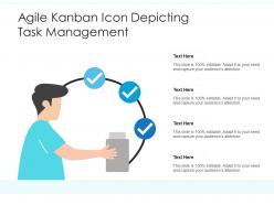 Agile kanban icon depicting task management