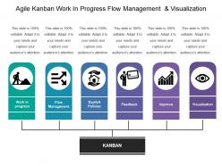 Agile kanban work in progress flow management and visualization