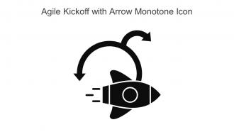 Agile Kickoff With Arrow Monotone Icon In Powerpoint Pptx Png And Editable Eps Format