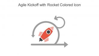 Agile Kickoff With Rocket Colored Icon In Powerpoint Pptx Png And Editable Eps Format