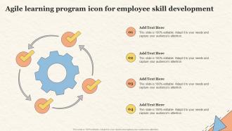 Agile Learning Program Icon For Employee Skill Development