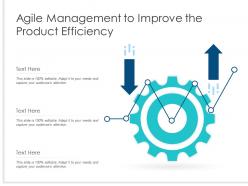 Agile Management To Improve The Product Efficiency
