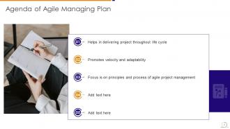 Agile managing plan powerpoint presentation slides