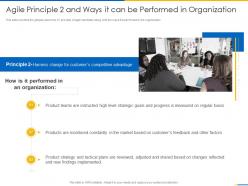 Agile manifesto agile principle 2 and ways it can be performed in organization ppt diagrams