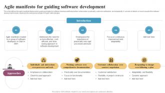 Agile Manifesto For Guiding Software Development Integrating Change Management CM SS