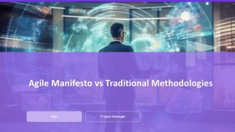 Agile Manifesto Vs Traditional Methodologies PPT Template AT Agile Manifesto Vs Traditional Methodologies PPT Template AT