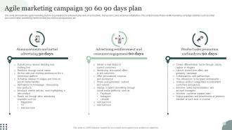 Agile Marketing Campaign 30 60 90 Days Plan