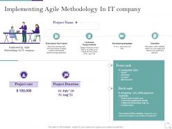 Agile methodology in it implementing agile methodology in it company ppt show