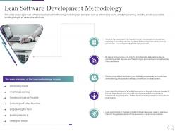 Agile methodology in it lean software development methodology ppt model structure