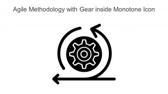 Agile Methodology With Gear Inside Monotone Icon In Powerpoint Pptx Png And Editable Eps Format
