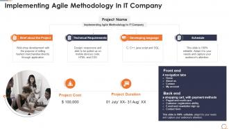 Agile methods it projects implementing agile methodology in it company