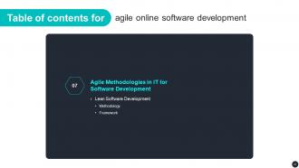 Agile Online Software Development Powerpoint Presentation Slides
