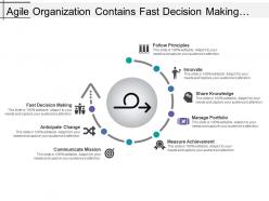 Agile organization contains fast decision making innovation manage portfolio
