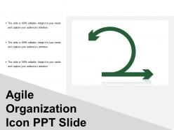 Agile organization icon ppt slide