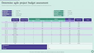 Agile Policy Playbook Determine Agile Project Budget Assessment