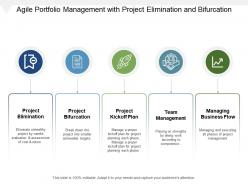 Agile portfolio management with project elimination and bifurcation