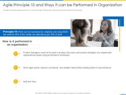 Agile Principle 10 And Ways It Can Be Performed In Organization Agile Manifesto Ppt Clipart