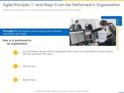 Agile principle 11 and ways it can be performed in organization agile manifesto ppt background