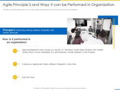 Agile principle 3 and ways it can be performed in organization agile manifesto ppt designs