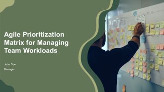 Agile Prioritization Matrix For Managing Team Workloads PPT Graphics AT