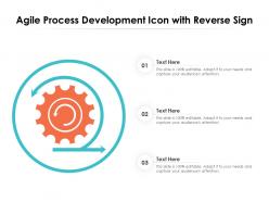 Agile process development icon with reverse sign