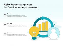 Agile process map icon for continuous improvement