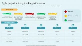Agile Project Activity Tracking With Status