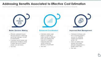 Agile project cost estimation it addressing benefits associated