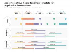 Agile project five years roadmap template for application development